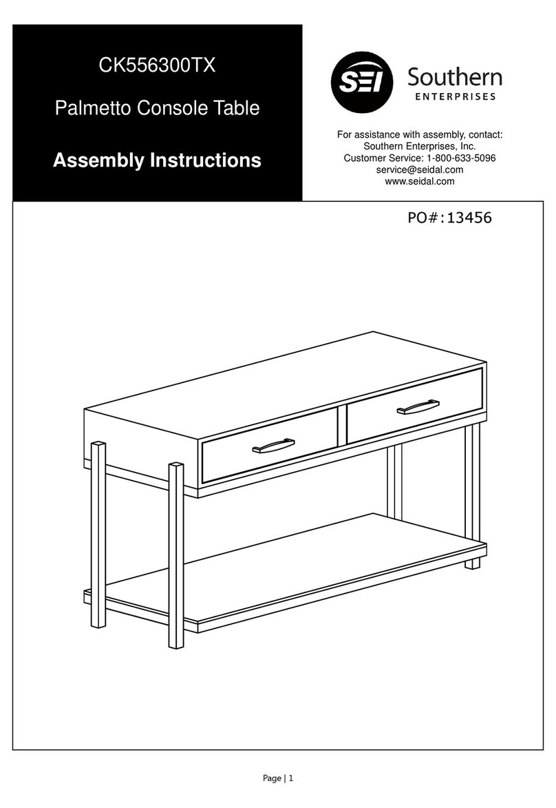Southern Enterprises Palmetto Console Table CK556300TX Assembly instructions Southern Enterprises Palmetto Console Table CK556300TX Assembly instructions