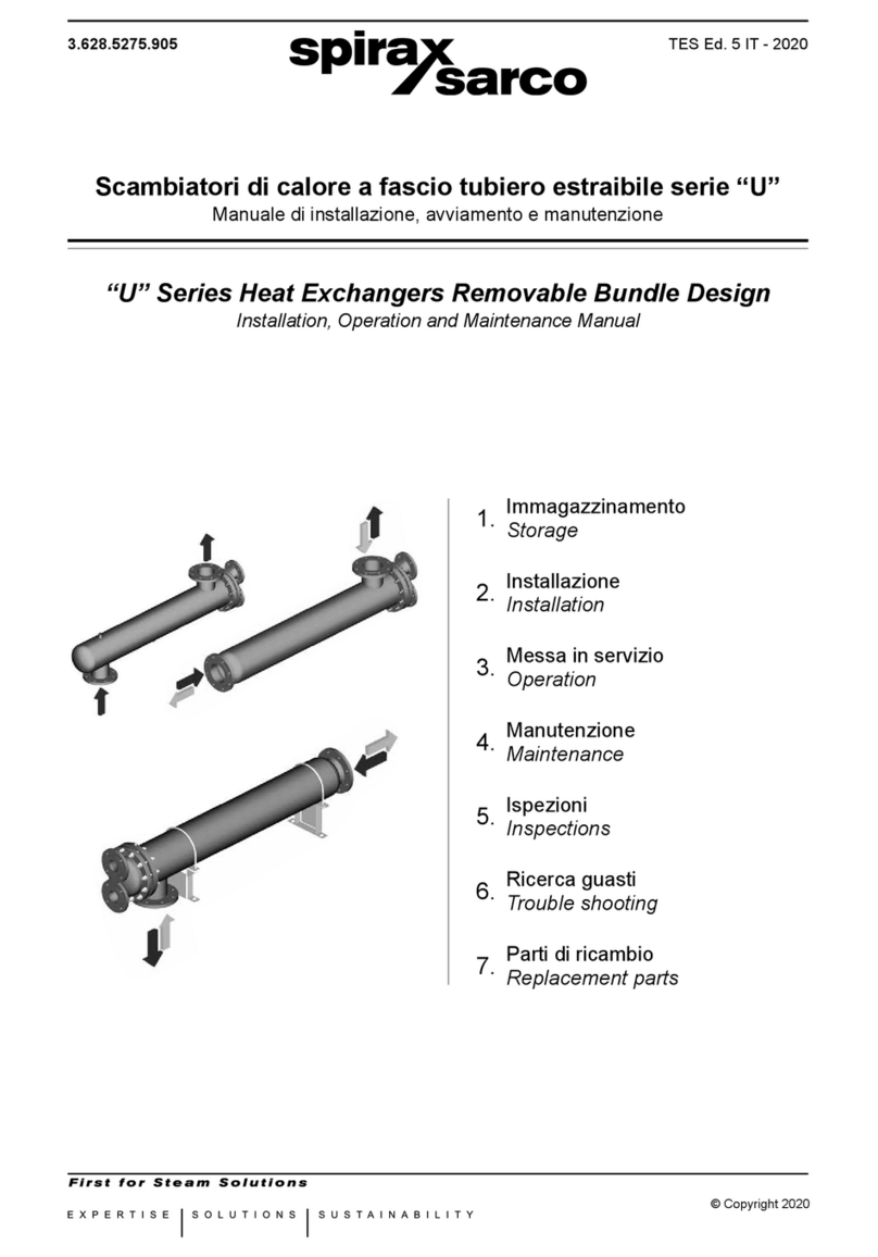 Spirax Sarco U Series Installation, operation and maintenance manual