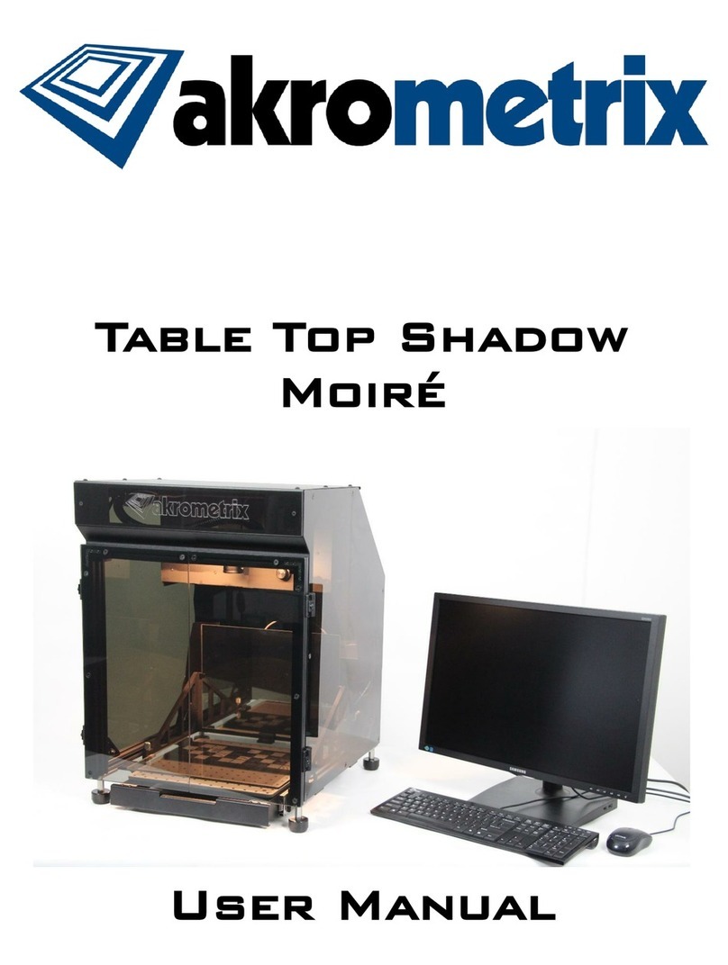 akrometrix Table Top Shadow Moire user manual