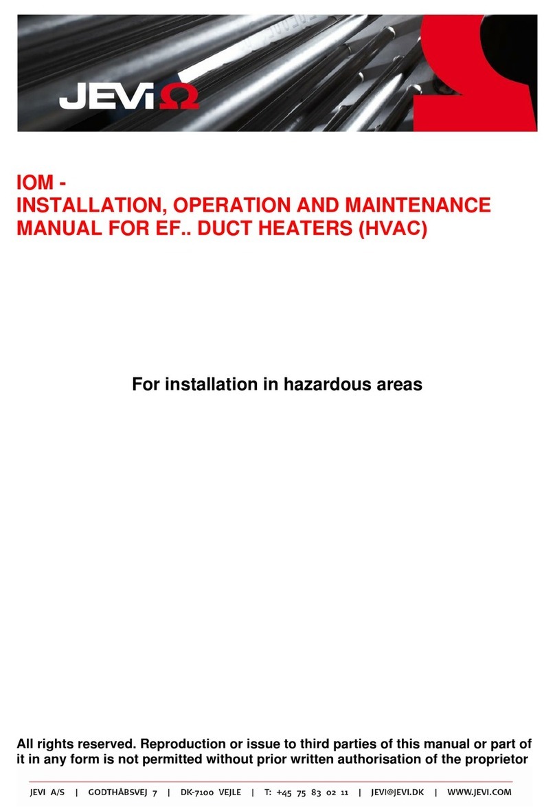 Jevi EF Series Installation and operating instructions