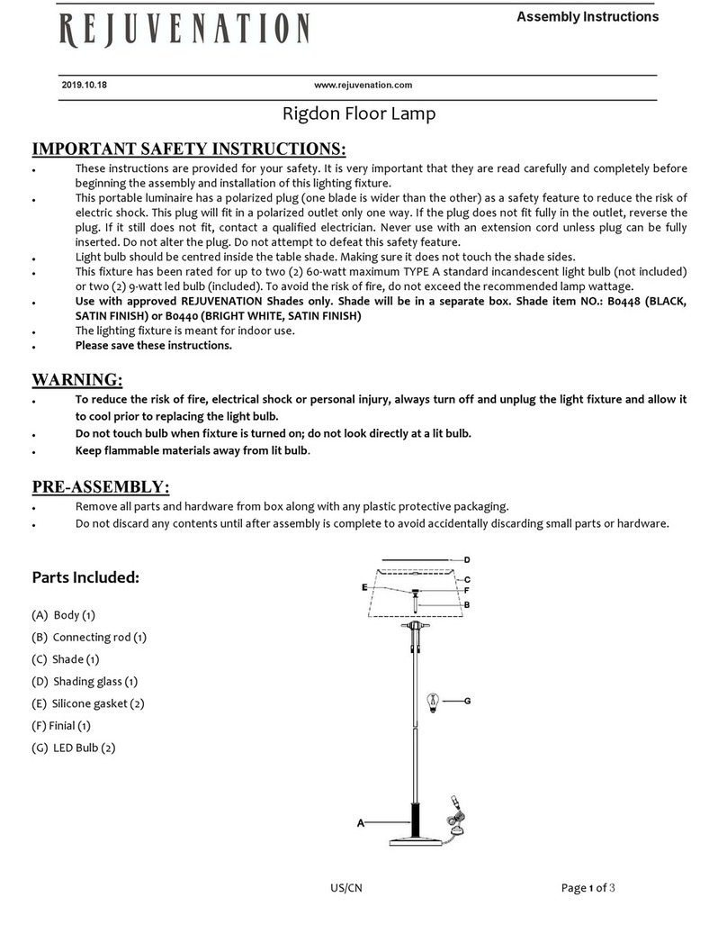 Rejuvenation Rigdon Floor Lamp User manual