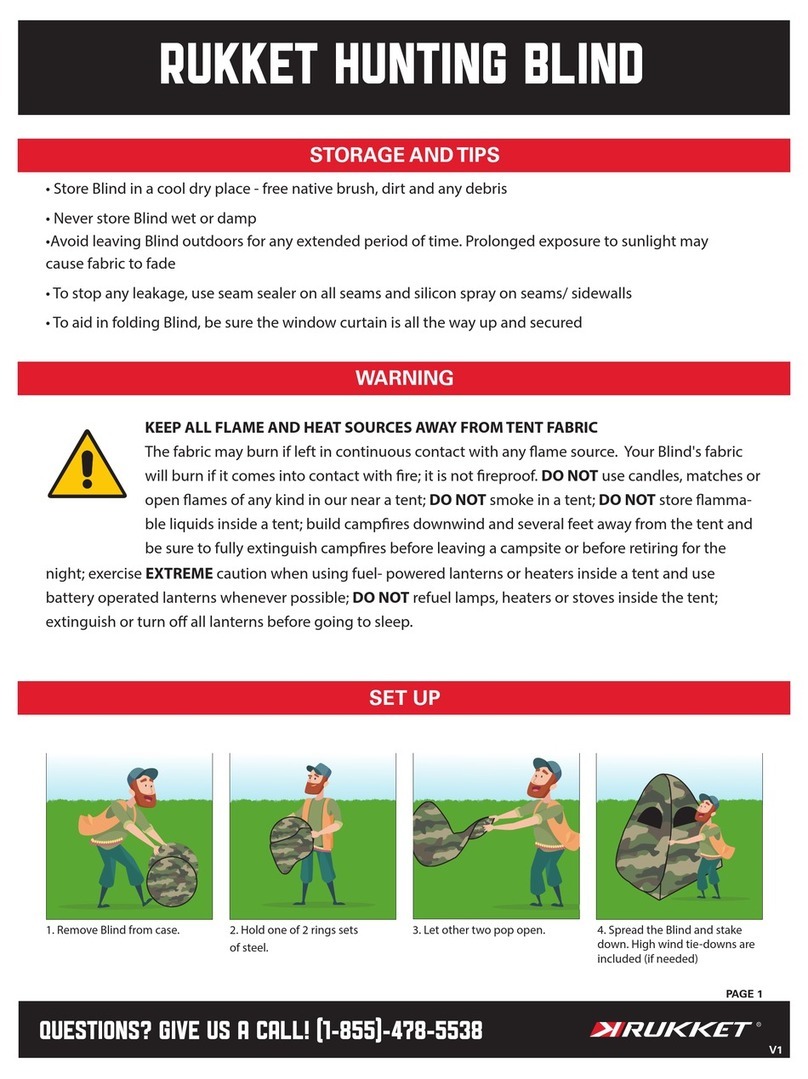 Rukket HUNTING BLIND quick start guide