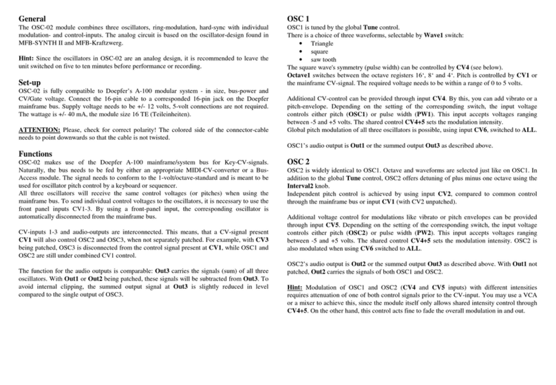 MFB OSC-02 User manual