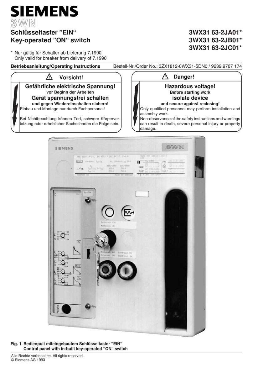 Siemens 3WN Series User manual