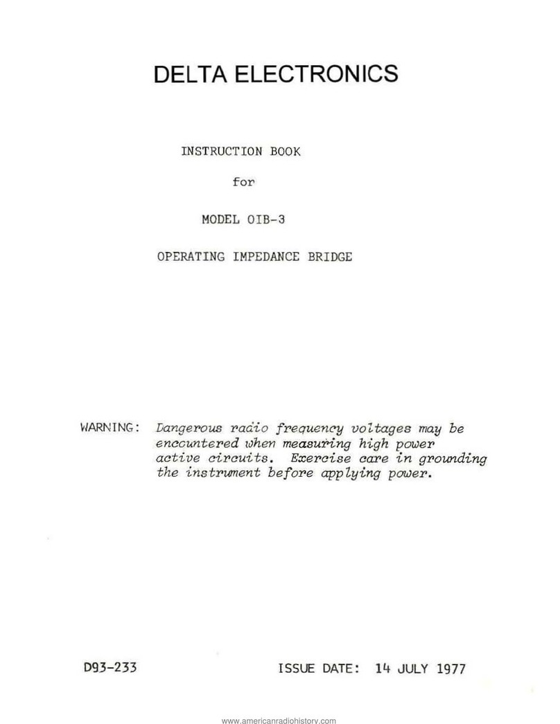 Delta Electronics OIB-3 Instruction book