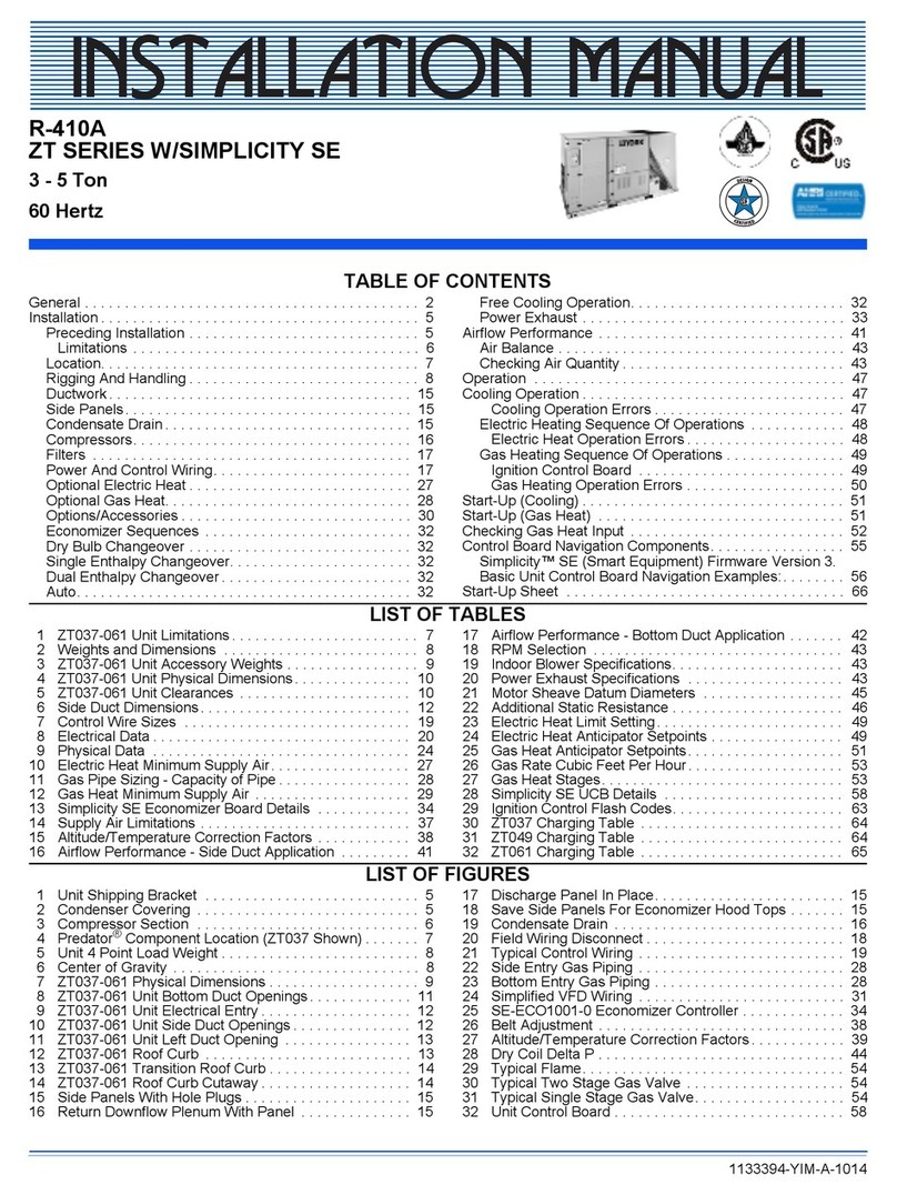 Johnson Controls York Predator ZT Series User manual