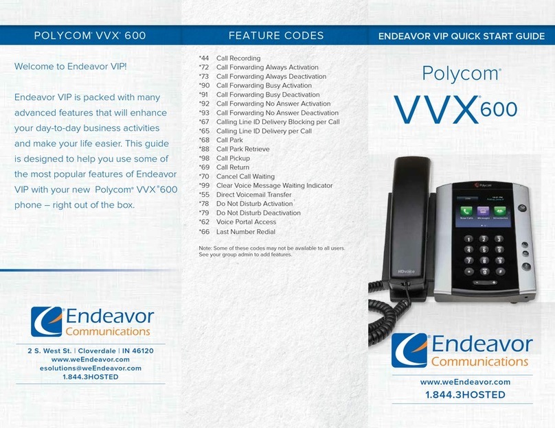 Polycom VVX 600 series quick start guide