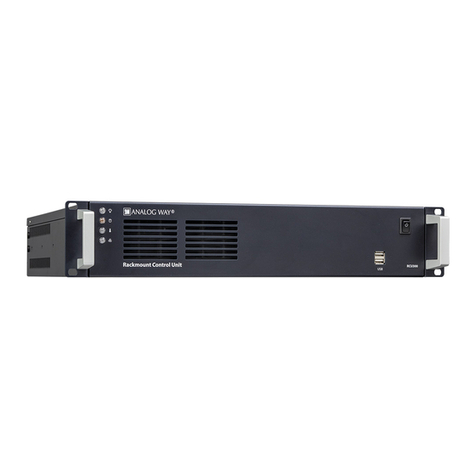 Analog way Rackmount Control Unit quick start guide Analog way Rackmount Control Unit quick start guide