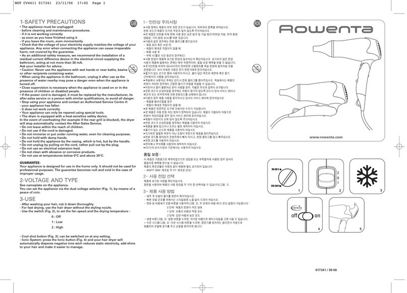 Rowenta CV4411K0 User manual