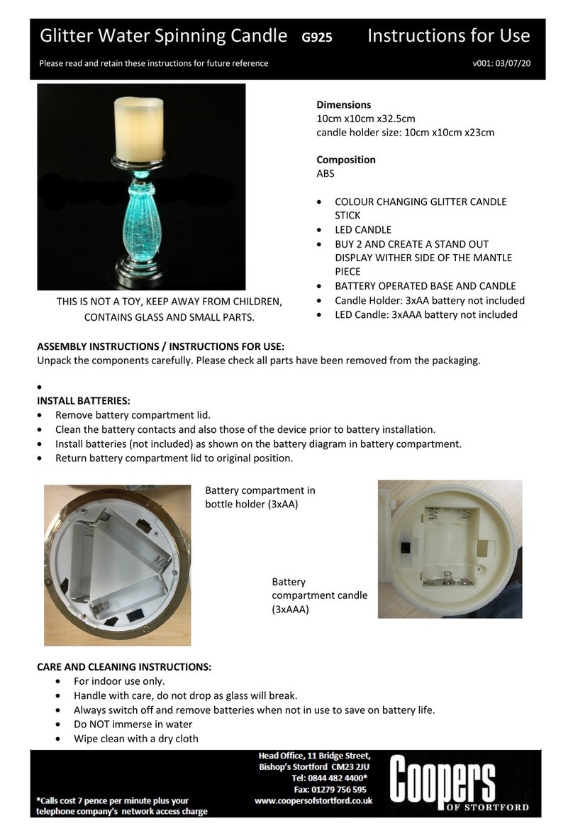 Coopers of Stortford G925 Instructions for use