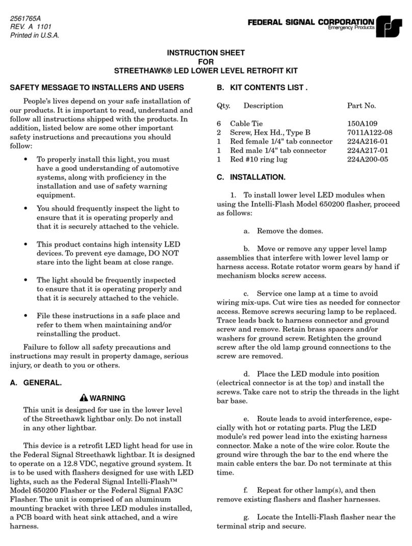 Federal Signal Corporation StreetHawk User manual
