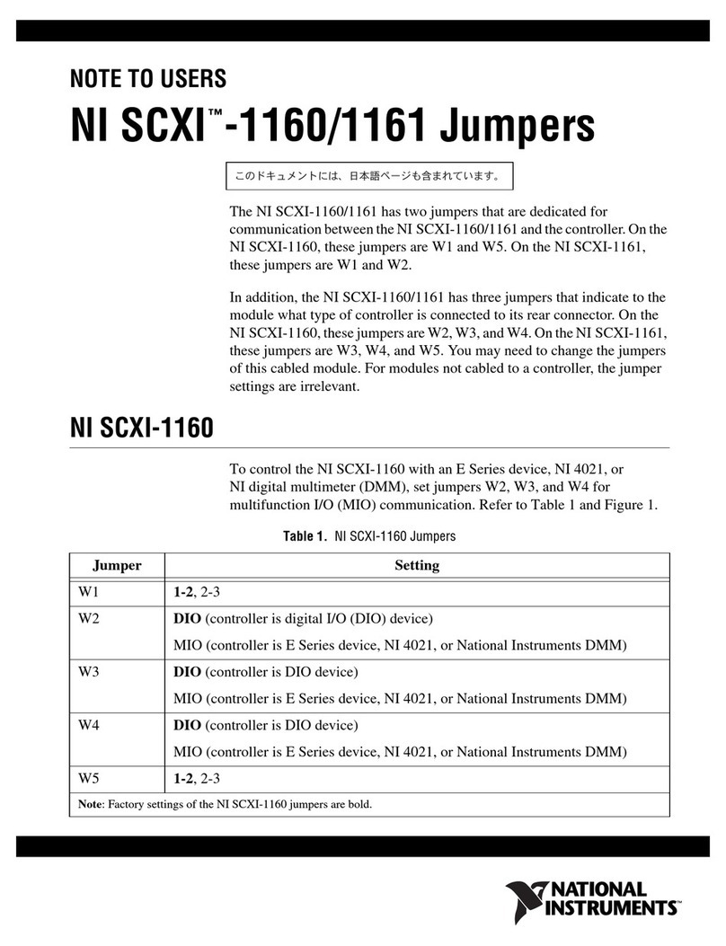NI SCXI-1160 Quick start guide