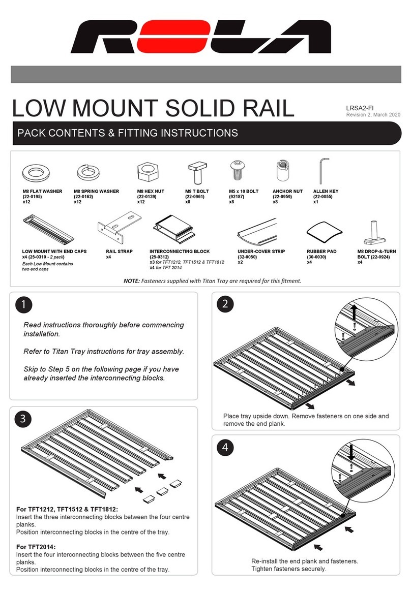 Rola LRSA2 Pack contents & fitting instructions Rola LRSA2 Pack contents & fitting instructions