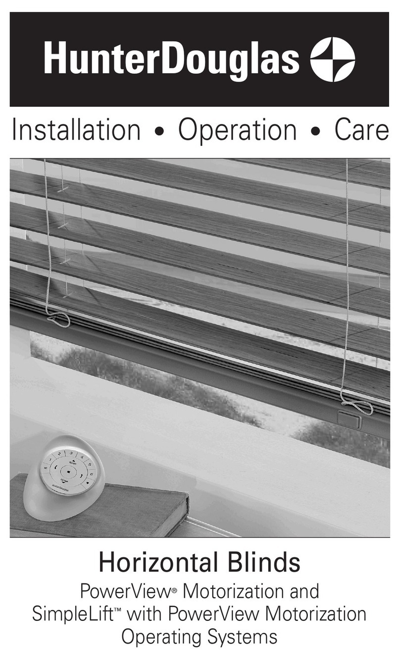 HunterDouglas PowerView Installation operation care