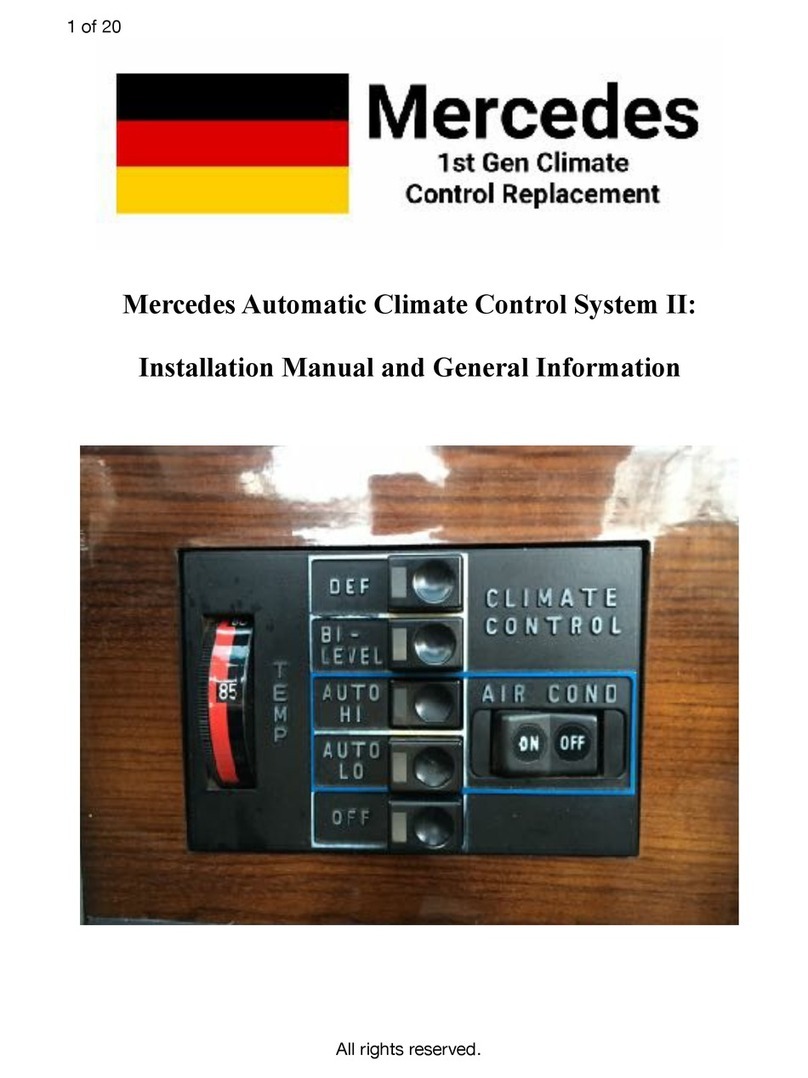 Mercedes-Benz Automatic Climate Control System II Installation Manual and General Information Mercedes-Benz Automatic Climate Control System II Installation Manual and General Information