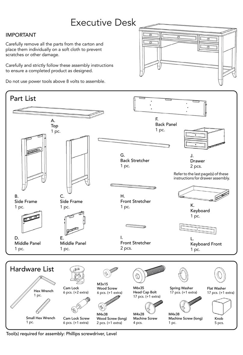 Home Styles Executive Desk 5436-15 manual