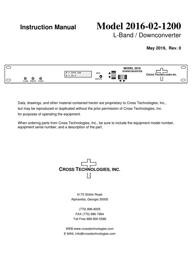 Cross Technologies 2016-02-1200 User manual Cross Technologies 2016-02-1200 User manual