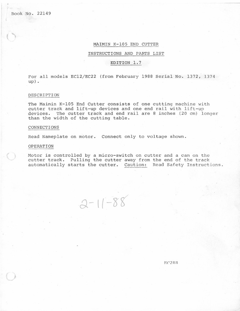 maimin K-105 Instructions and parts list