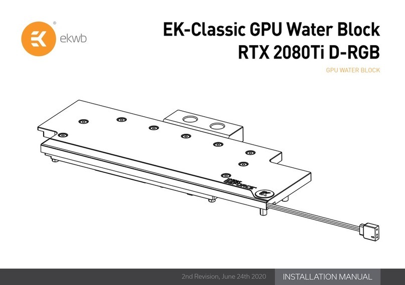 ekwb EK-Classic GPU Water BlockRTX 2080Ti D-RGB installation manual