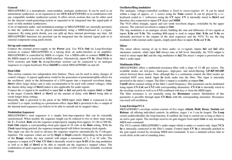 MFB MEGAZWERG User manual