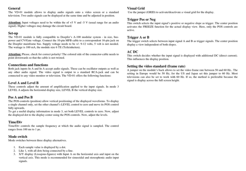 MFB VD-01 User manual