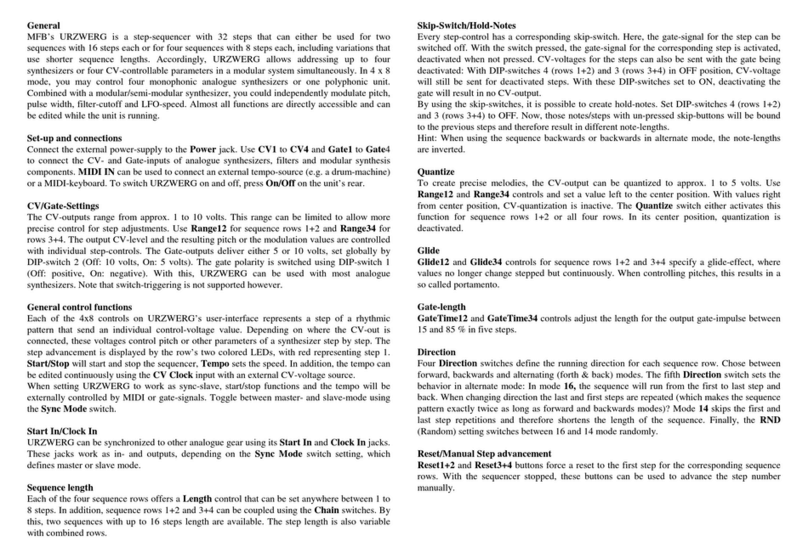 MFB URZWERG User manual