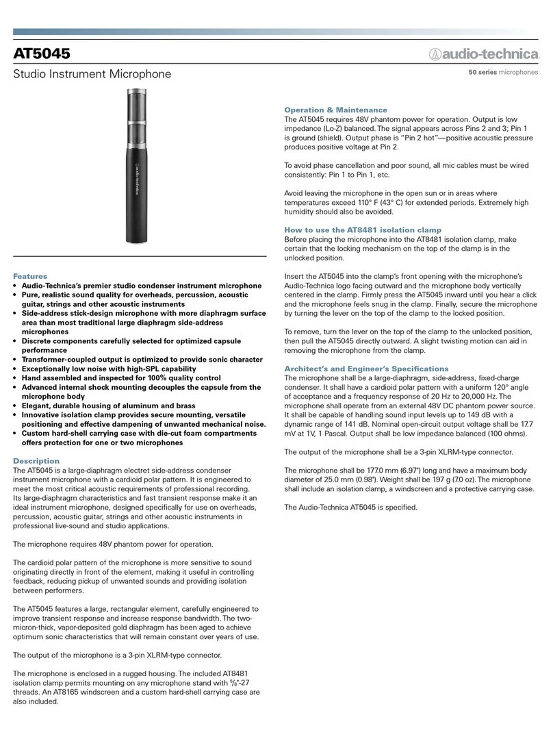 Audio Technica 50 Series quick start guide