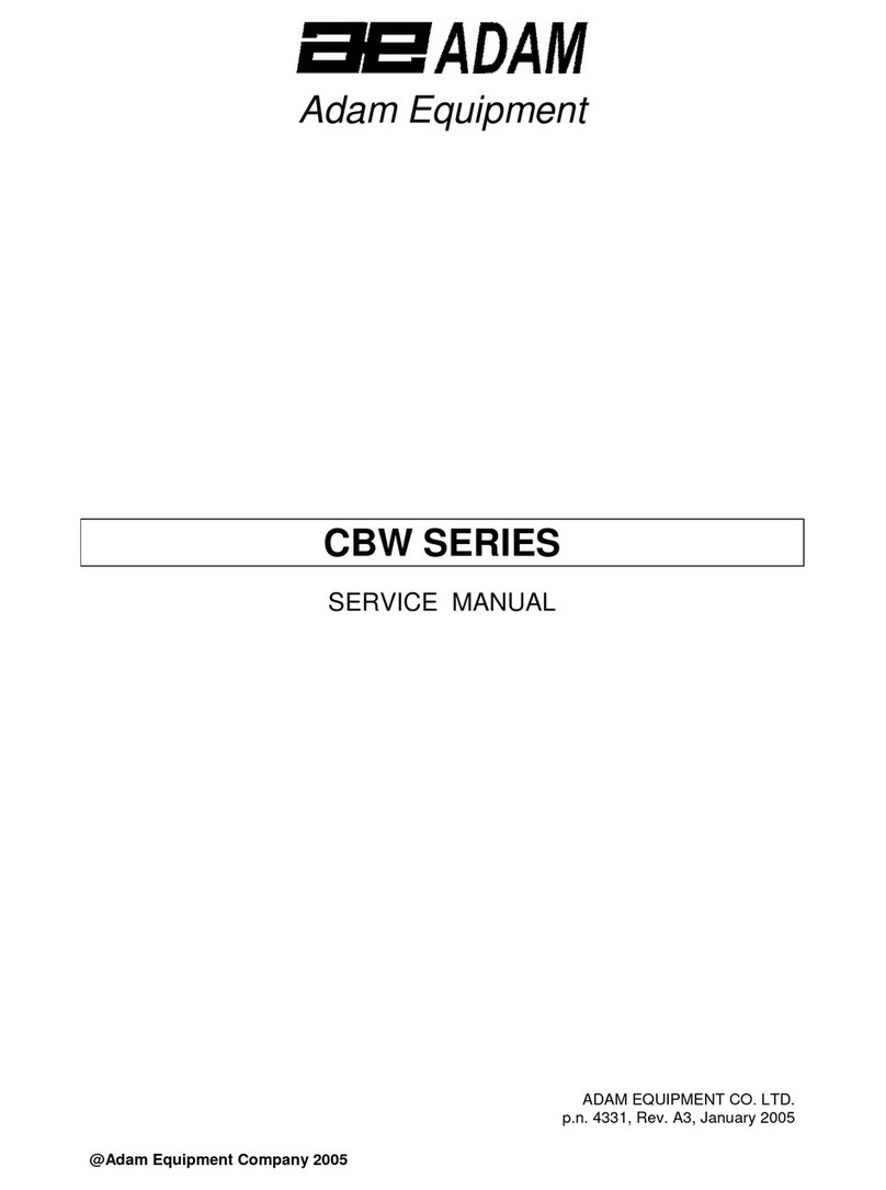 Adam Equipment CBW Series User manual Adam Equipment CBW Series User manual