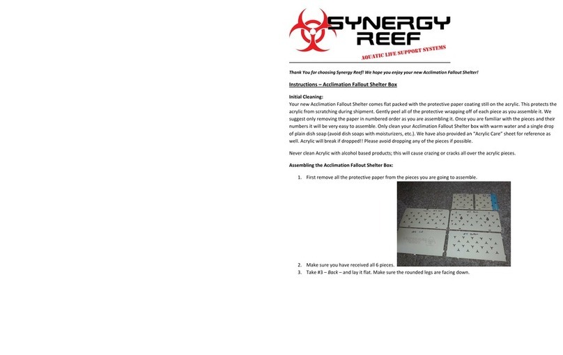 Synergy Reef Acclimation Fallout Shelter manual