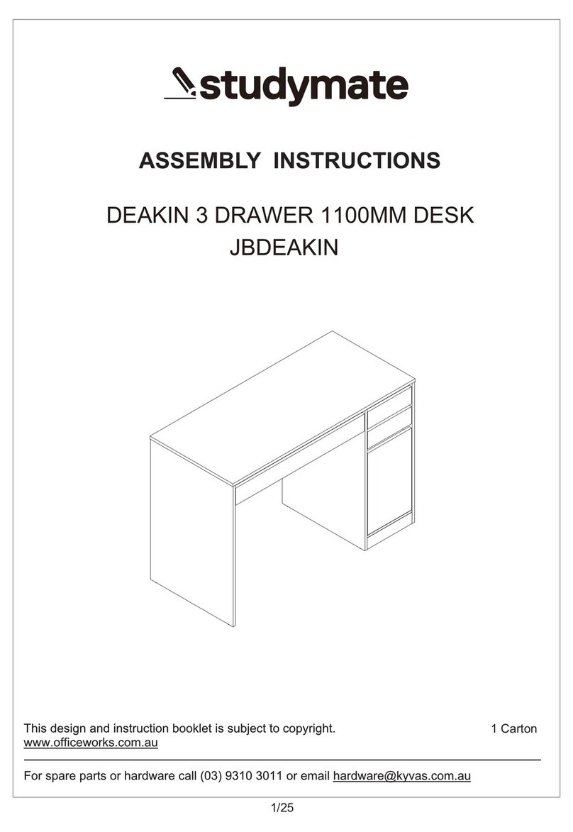 Studymate DEAKIN 3 DRAWER DESK JBDEAKIN User manual
