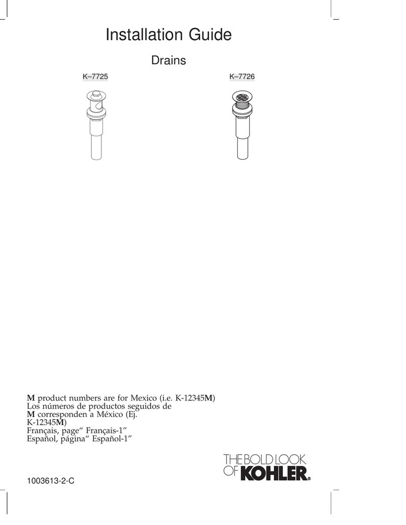 Kohler K-7725 User manual Kohler K-7725 User manual