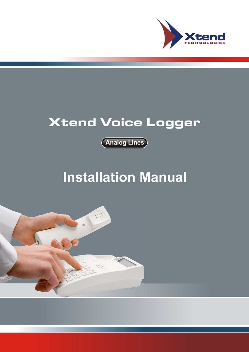 Xtend Voice Logger Analog Line installation manual