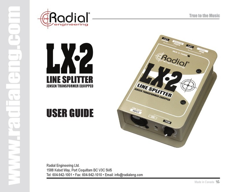 Radial Engineering LX-2 user guide