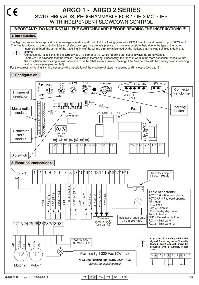 Allmatic ARGO 1 Series manual