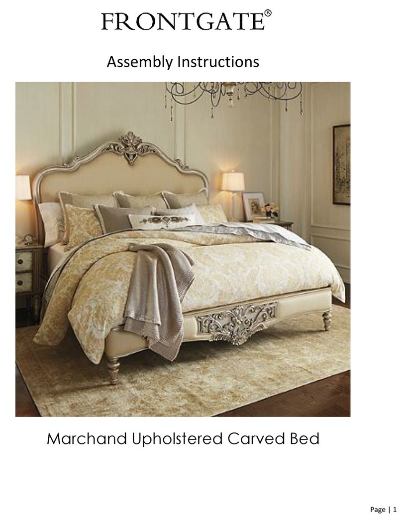 Frontgate Marchand Upholstered Carved Bed User manual