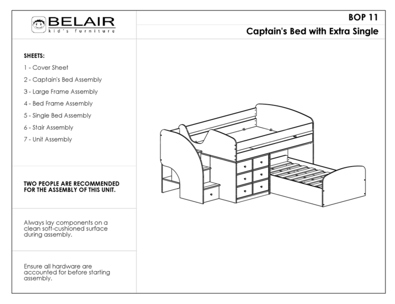 Belair Captain's Bed with Extra Single BOP 11 Assembly instruction