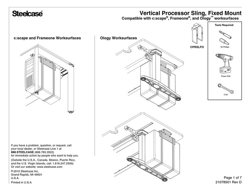 Steelcase Vertical Processor Sling CPRSLFO manual Steelcase Vertical Processor Sling CPRSLFO manual