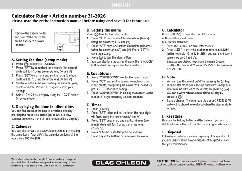Clas Ohlson 31-2026 instruction manual