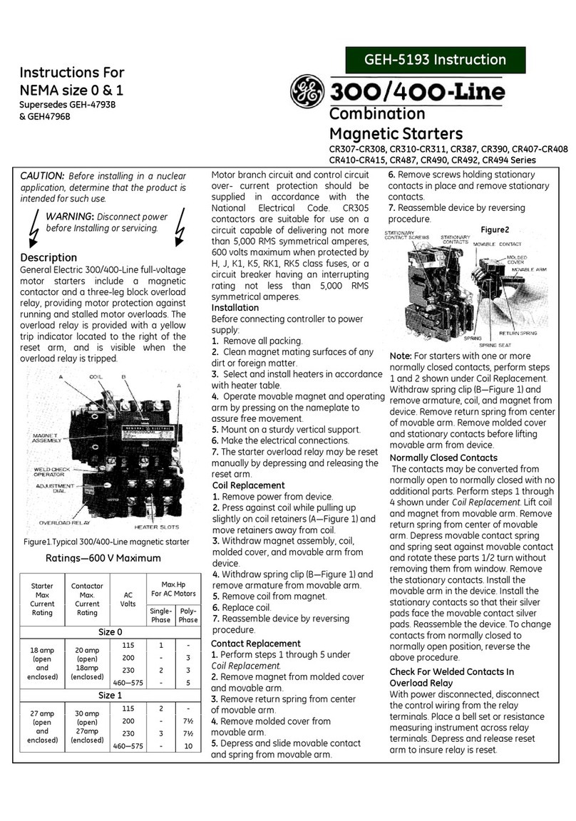 GE GuardSwitch 300 Series Instruction