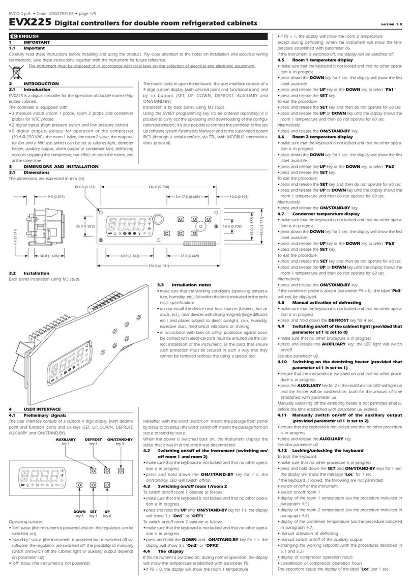 Evco EVX225 User manual
