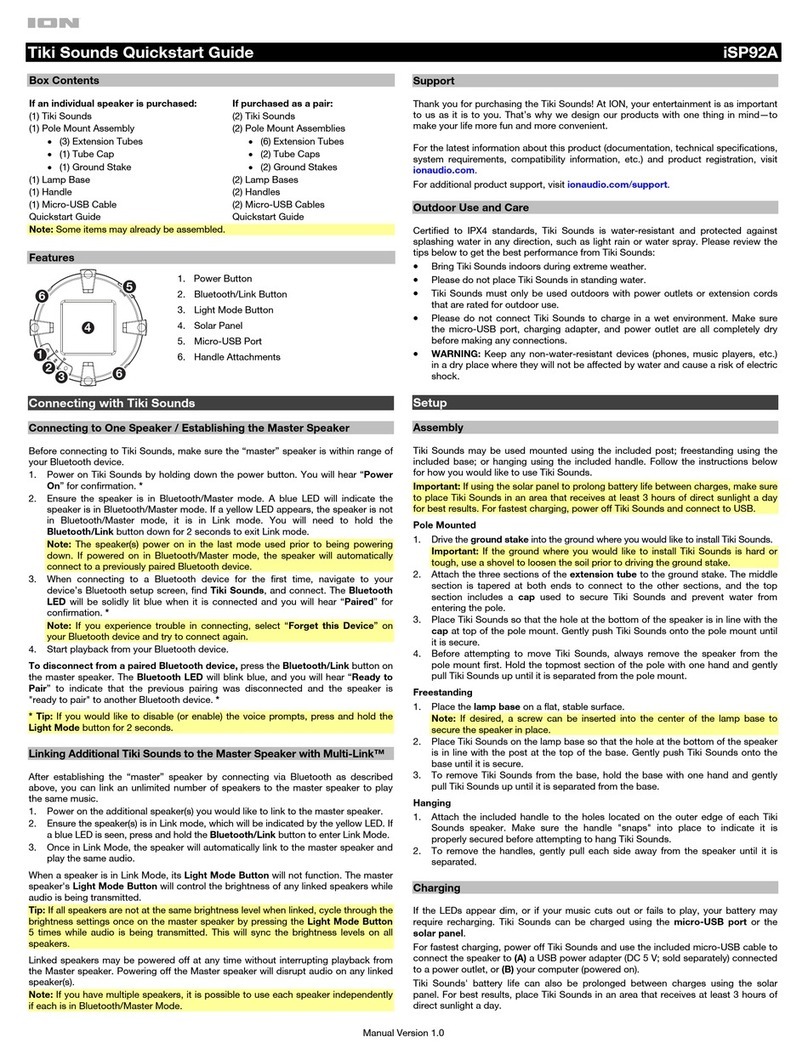 ION Tiki Sounds User manual ION Tiki Sounds User manual