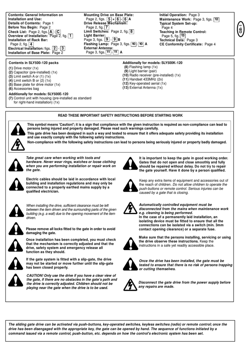 Chamberlain SLY500E-120 User manual