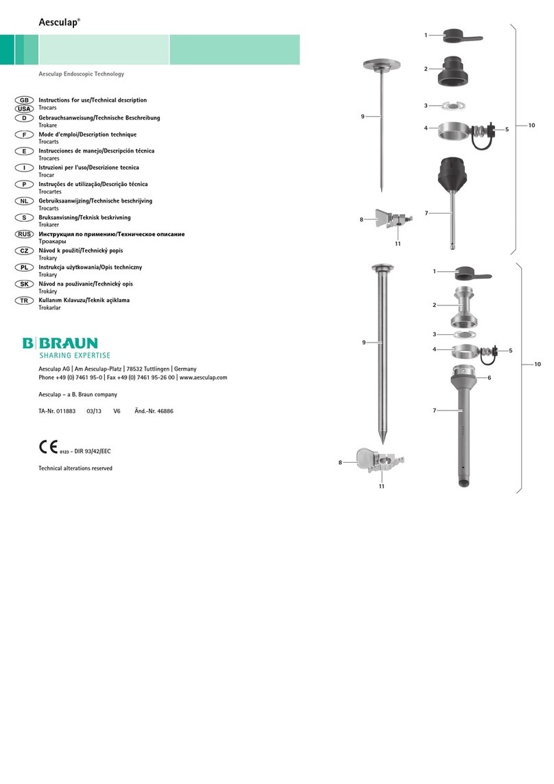 B. Braun Aesculap 46886 Instructions for use/Technical description