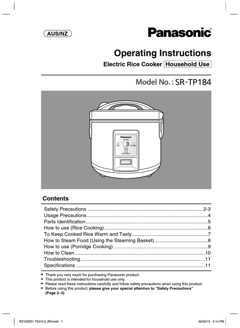 Panasonic SR-TP184 User manual