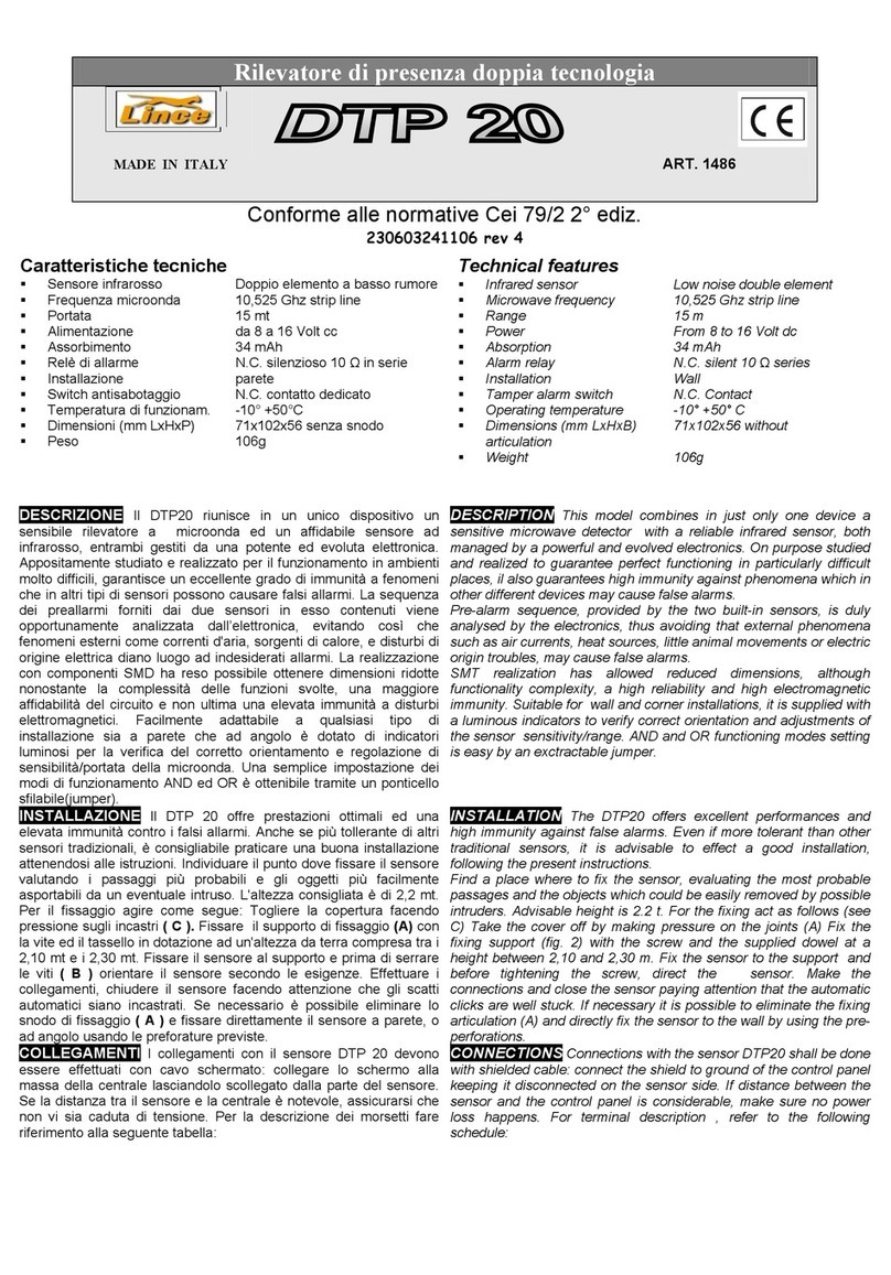 Lince DTP 20 User manual