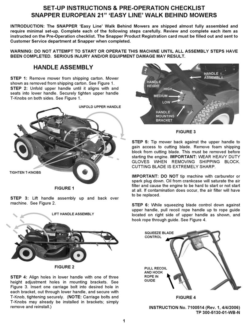 Snapper EASY LINE 21 Series Manual