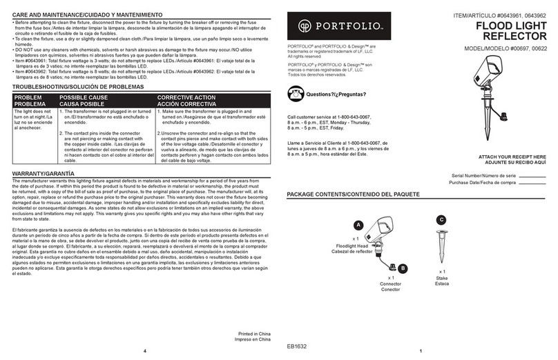LF PORTFOLIO 00697 manual