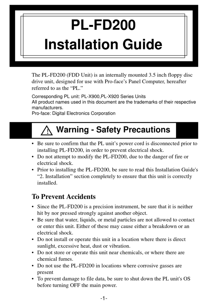 Digital Electronics Corporation PL-FD200 installation guide