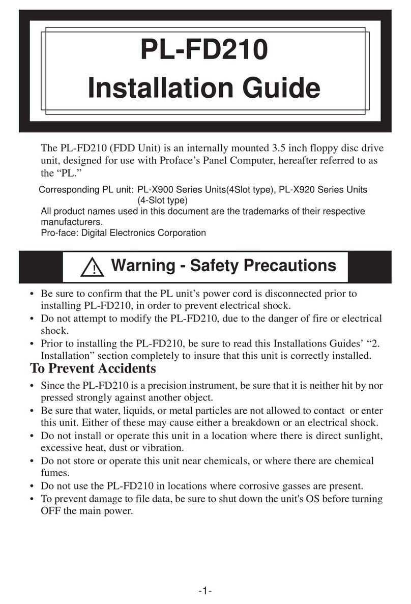 Digital Electronics Corporation PL-FD210 User manual