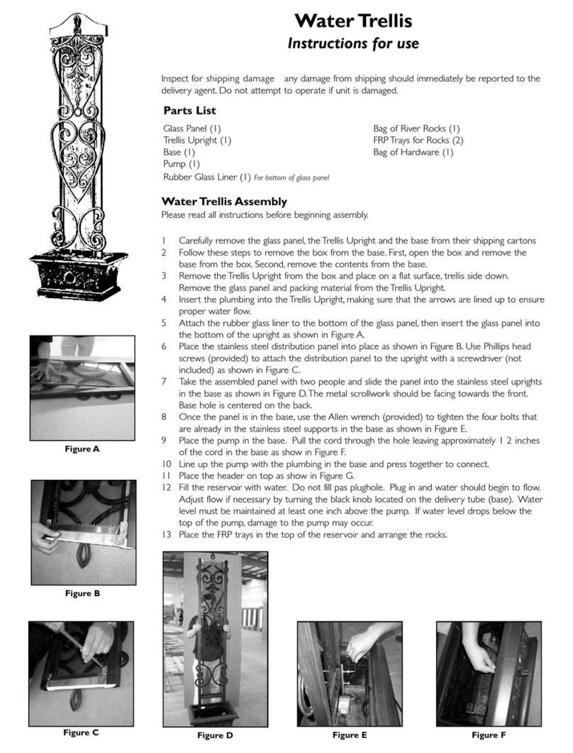 Bluworld Water Trellis VIWT8 Instructions for use